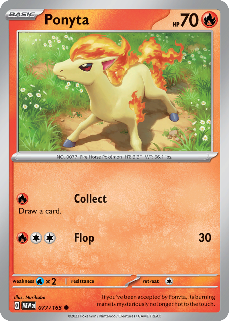 151 Set Ponyta #77/165