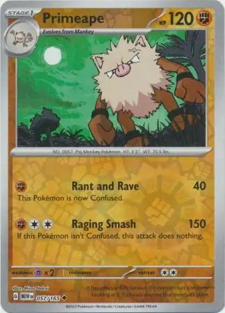 151 Set Primeape #57/165 reverse holo