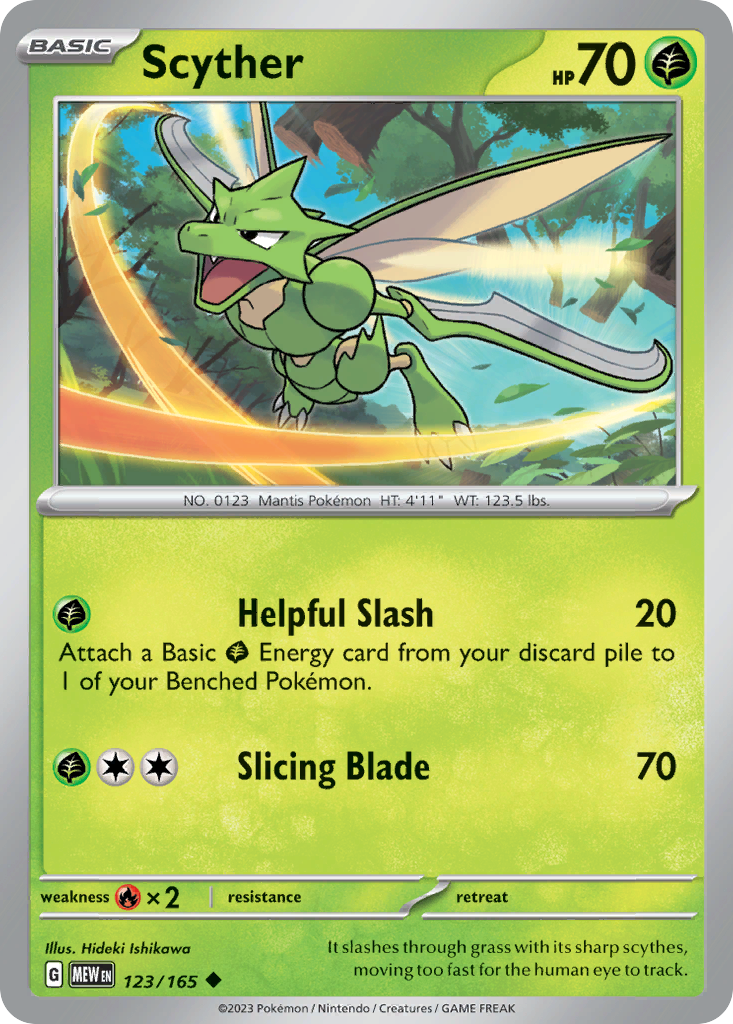 151 Set Scyther #123/165