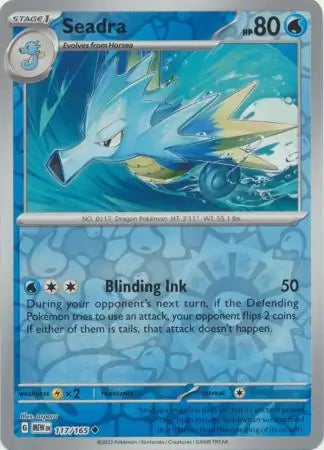 151 Set Seadra #117/165 reverse holo