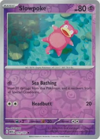 151 Set Slowpoke #79/165 reverse holo