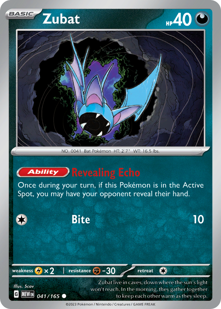 151 Set Zubat #41/165