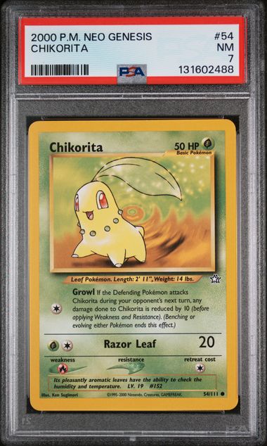 Johto Starter Pokémon Evolutieset – Neo Genesis PSA Slab Collection