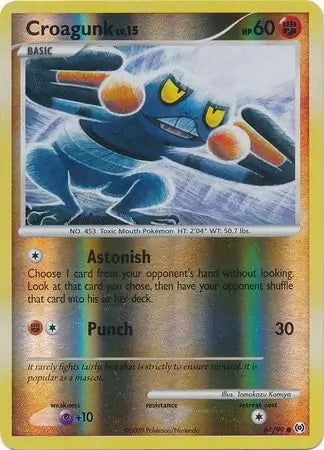 Arceus Set Croagunk #61/99 reverse holo