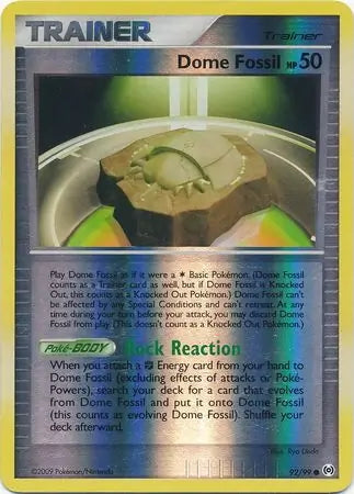 Arceus Set Dome Fossil #92/99 reverse holo