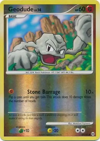 Arceus Set Geodude #65/99 reverse holo