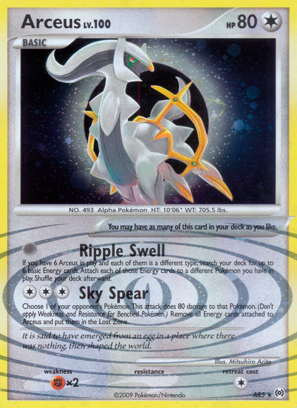 Arceus Set Holo Arceus AR5
