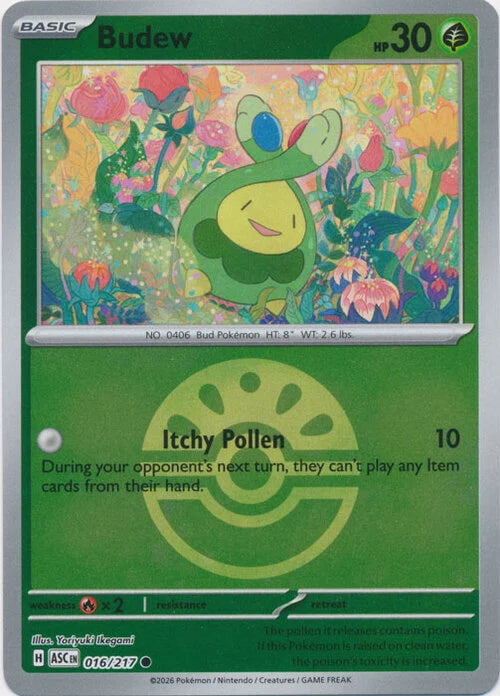 Ascended Heroes Budew #016/217 Pokeball Reverse Holo