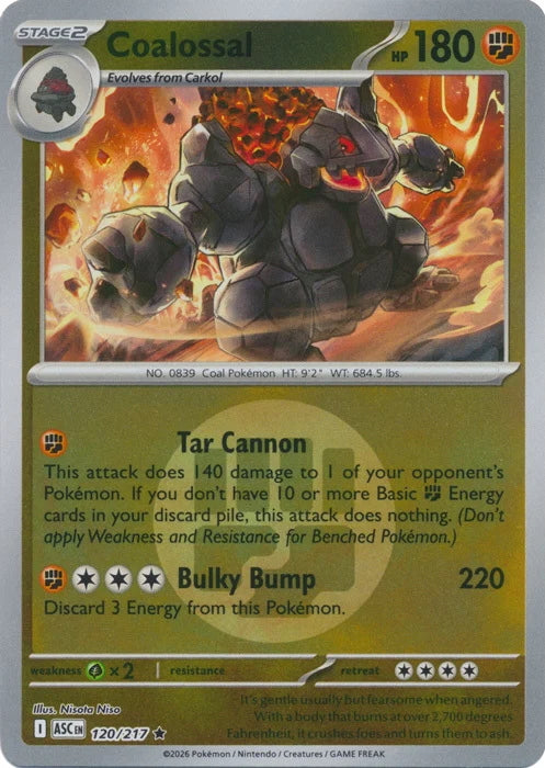 Ascended Heroes Coalossal #120/217 Reverse Holo