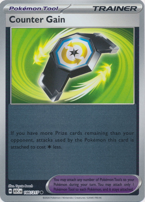 Ascended Heroes Counter Gain #186/217 Reverse Holo
