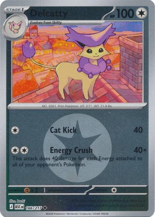 Ascended Heroes Delcatty #166/217 Reverse Holo