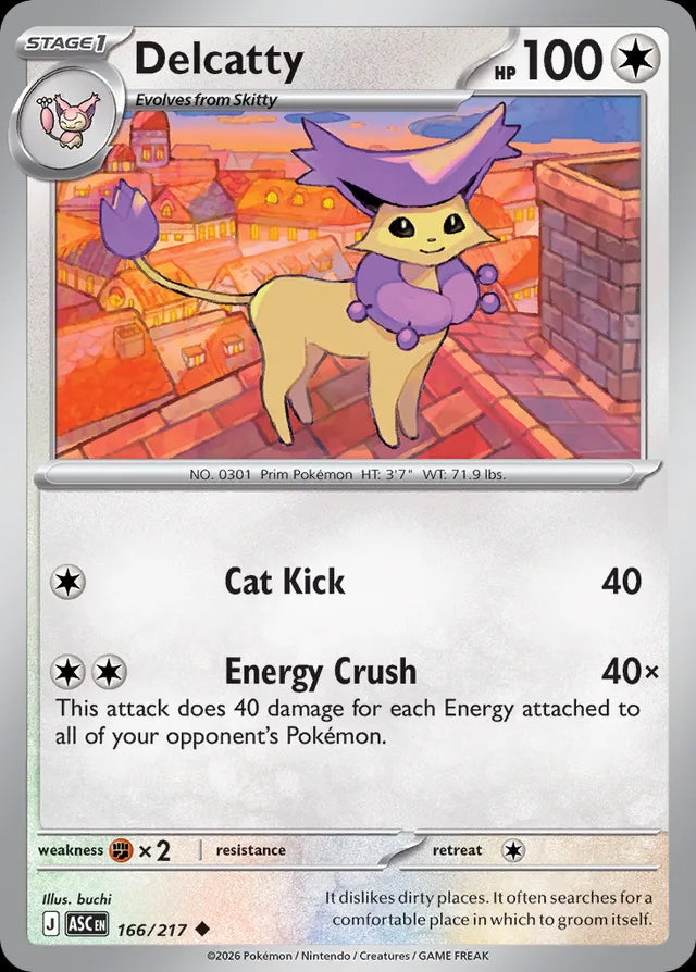 Ascended Heroes Delcatty #166/217