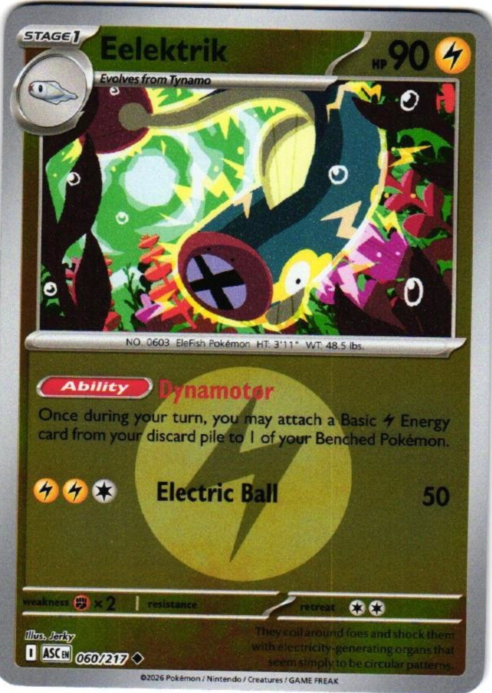 Ascended Heroes Eelektrik #060/217 Reverse Holo