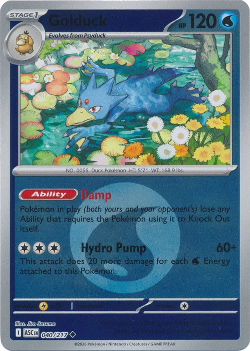Ascended Heroes Golduck #040/217 Reverse Holo