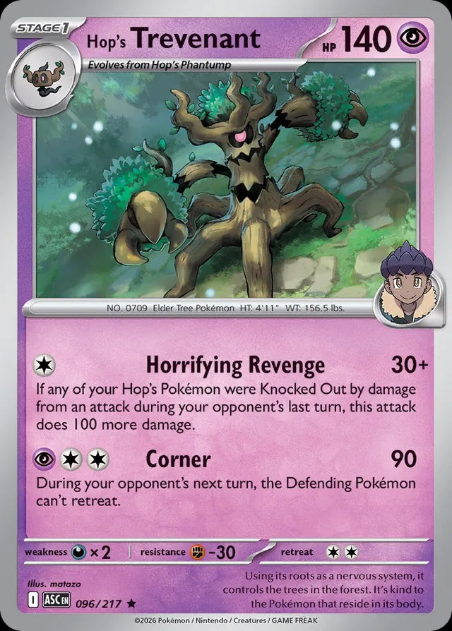 Ascended Heroes Holo Hop’s Trevenant #096/217