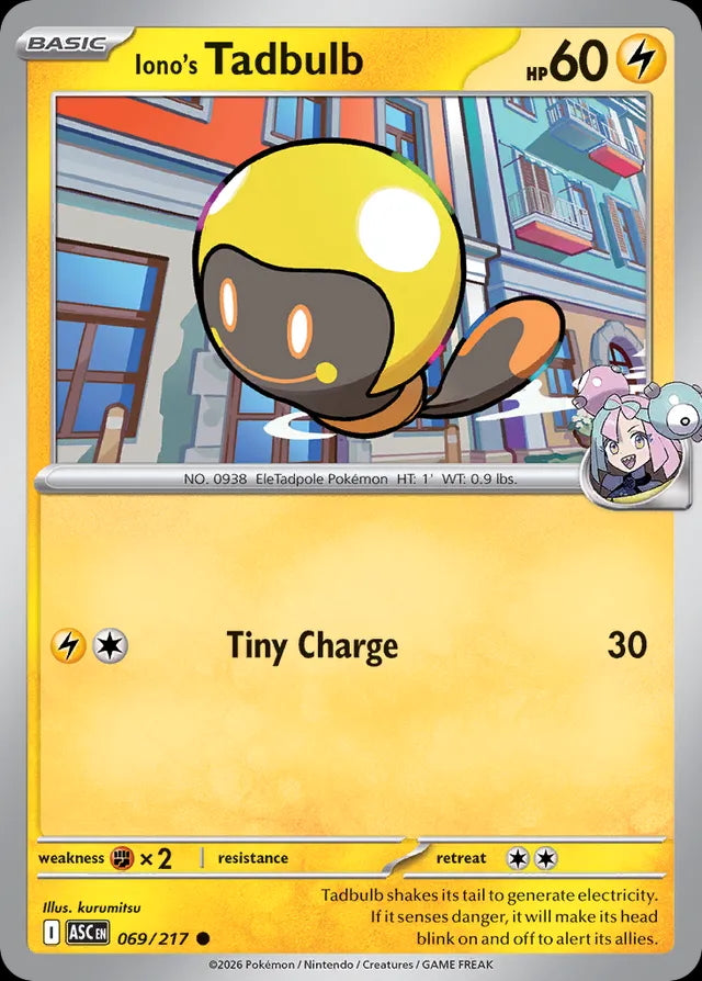 Ascended Heroes Iono’s Tadbulb #069/217