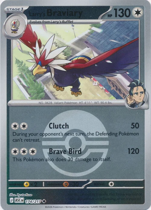 Ascended Heroes Larry’s Braviary #174/217 Pokeball Reverse Holo