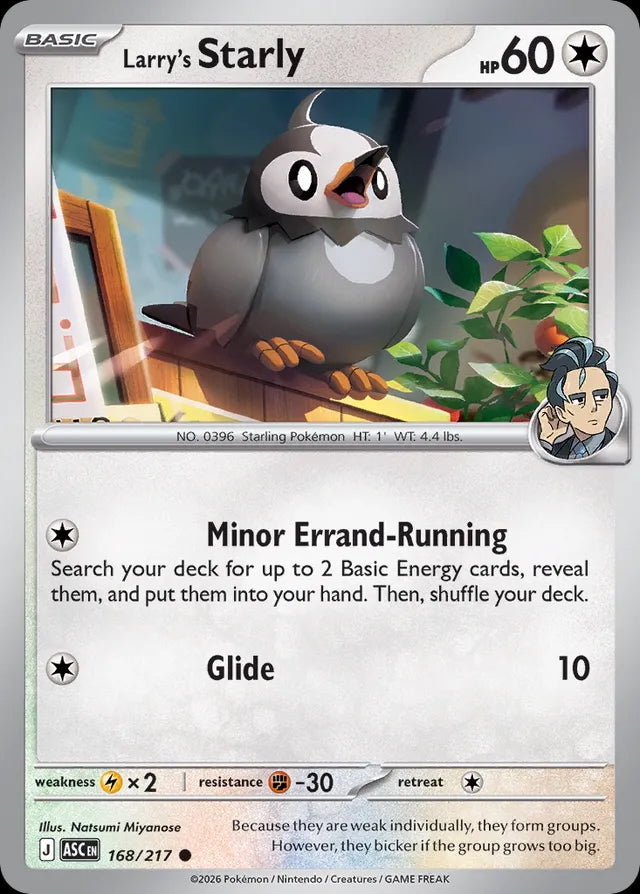 Ascended Heroes Larry’s Starly #168/217