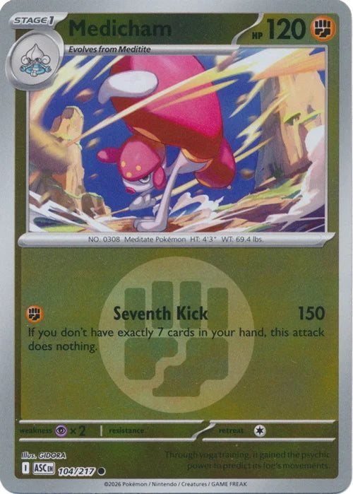 Ascended Heroes Medicham #104/217 Reverse Holo