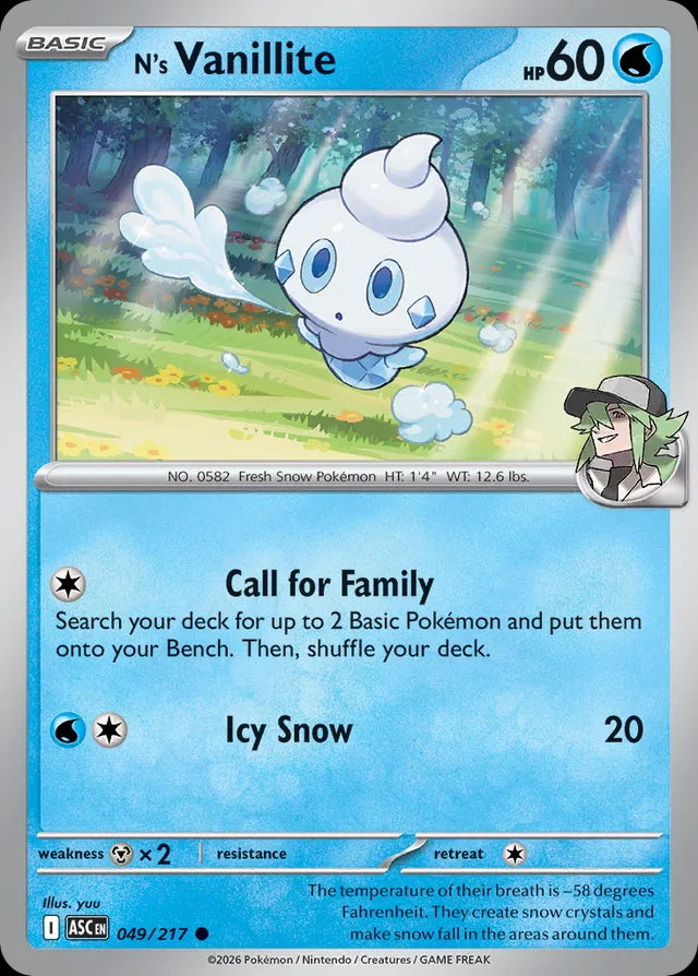 Ascended Heroes N’s Vanillite #049/217