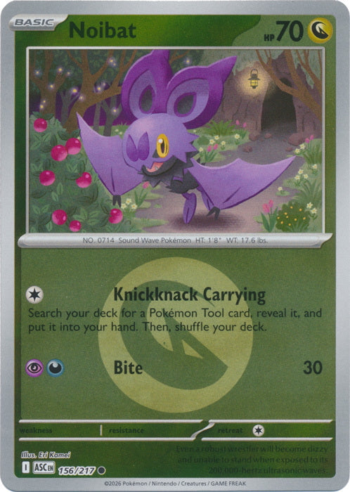 Ascended Heroes Noibat #156/217 Reverse Holo