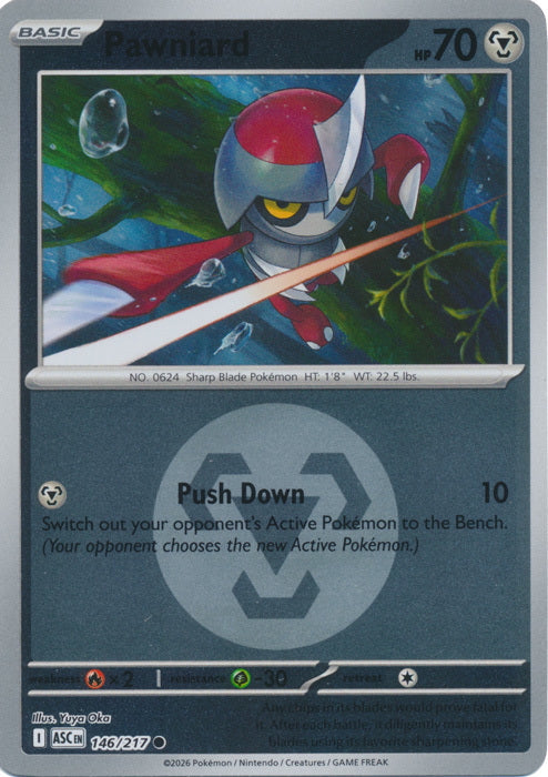 Ascended Heroes Pawniard #146/217 Reverse Holo