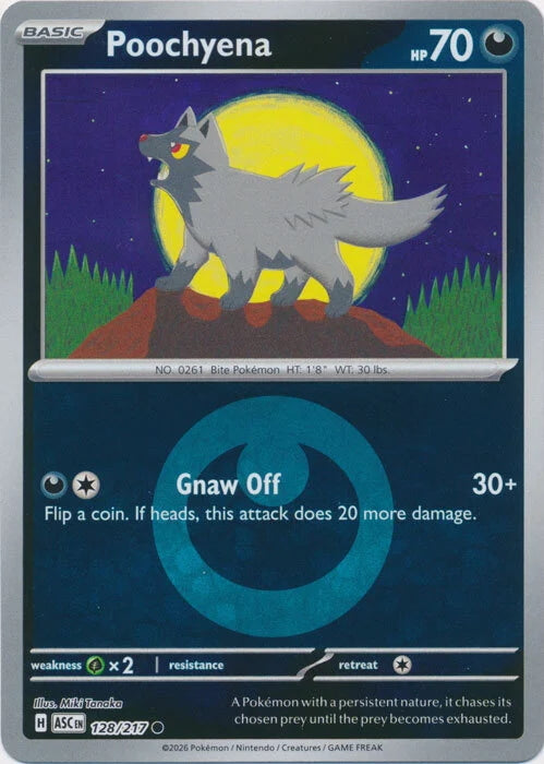 Ascended Heroes Poochyena #128/217 Reverse Holo