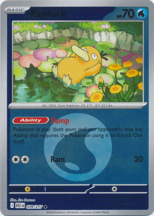 Ascended Heroes Psyduck #039/217 Reverse Holo