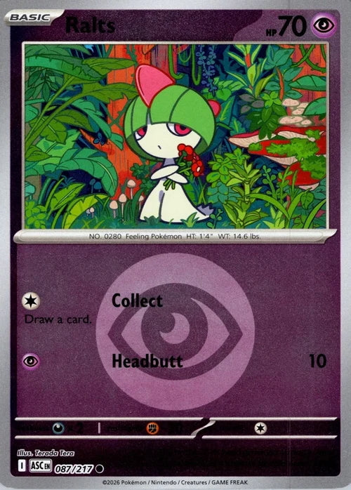 Ascended Heroes Ralts #087/217 Reverse Holo