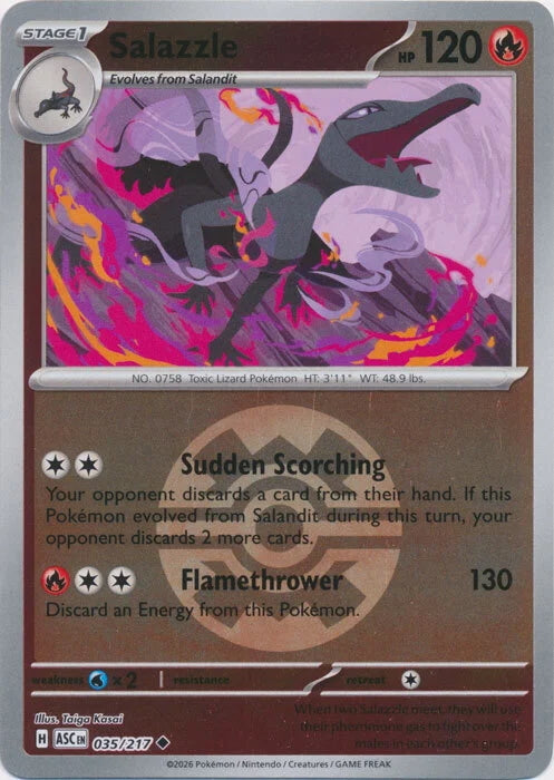Ascended Heroes Salazzle #035/217 Pokeball Reverse Holo
