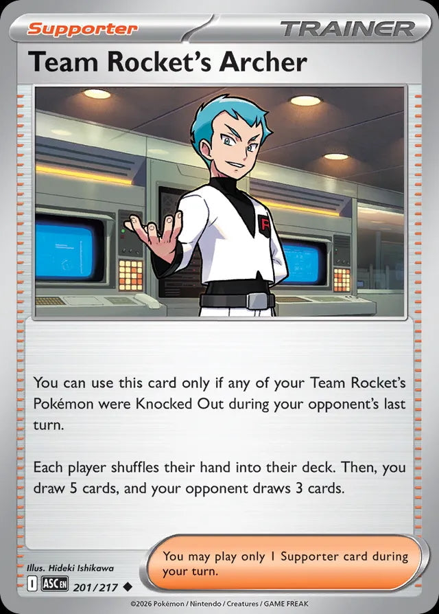 Ascended Heroes Team Rocket’s Archer #201/217