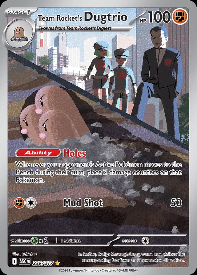 Ascended Heroes Team Rocket’s Dugtrio #239/217