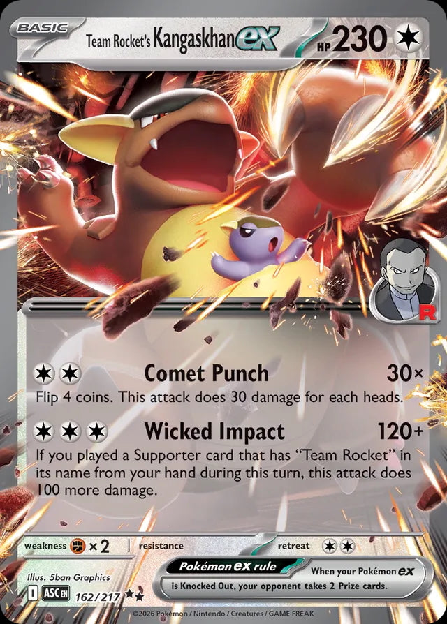 Ascended Heroes Team Rocket’s Kangaskhan ex #162/217