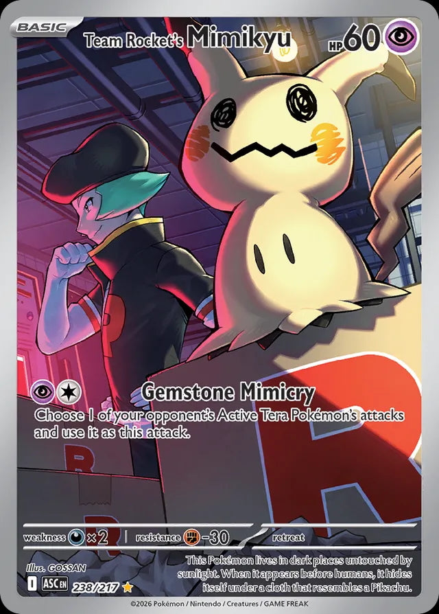 Ascended Heroes Team Rocket’s Mimikyu #238/217