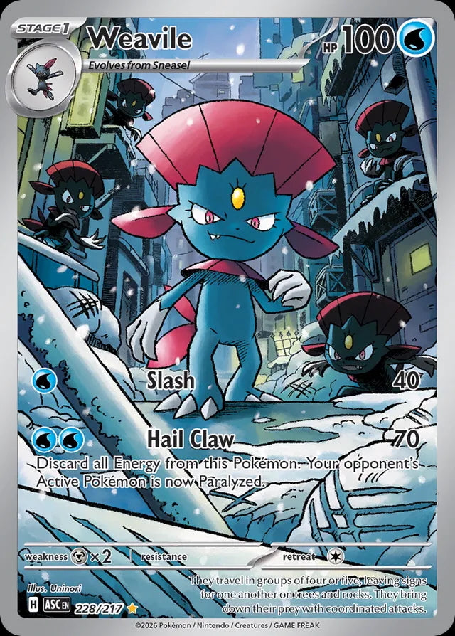 Ascended Heroes Weavile #228/217
