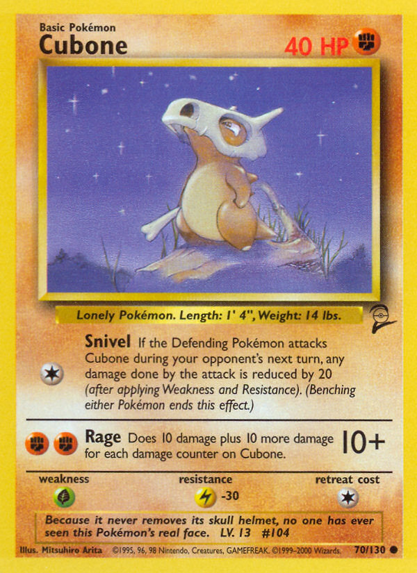 Base Set 2 Cubone #70/130