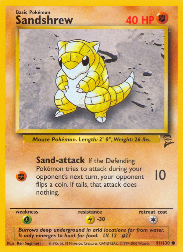 Base Set 2 Sandshrew #91/130