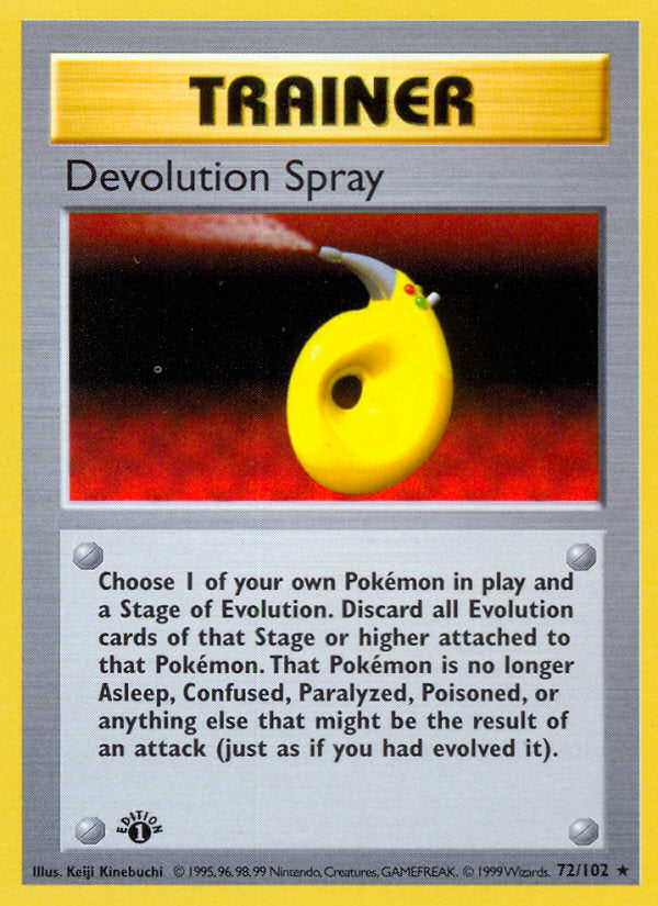 Base set Devolution spray #72/102 first edition
