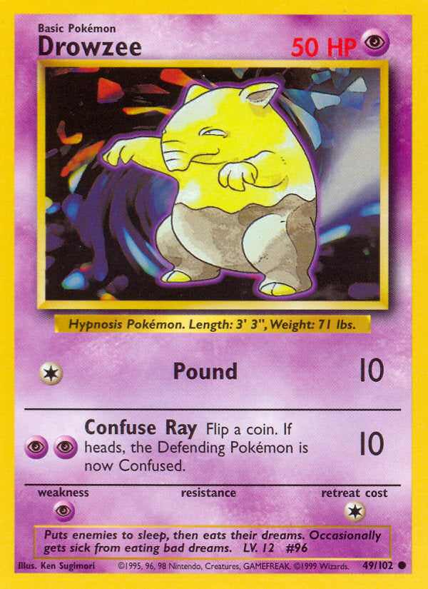 Base set Drowzwee #49/102 unlimited