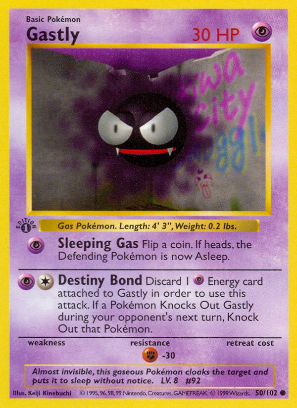 Base set Gastly #50/102 first edition