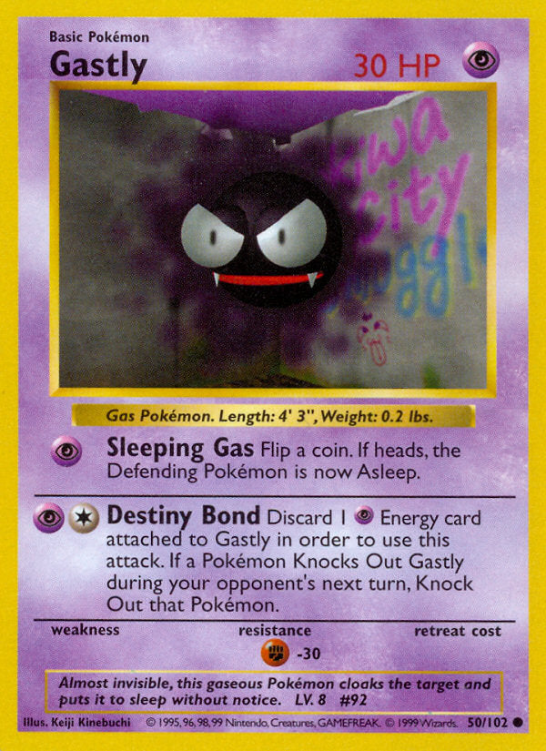 Base set Gastly #50/102 shadowless