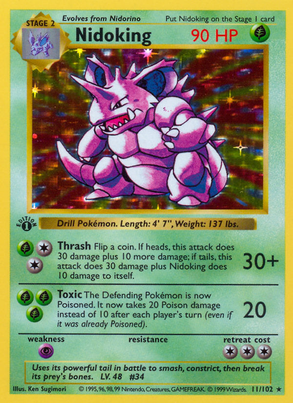 Base set Holo Nidoking #11/102 first edition