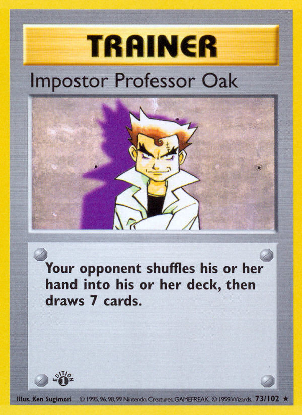 Base set Imposter Professor Oak #73/102 first edition
