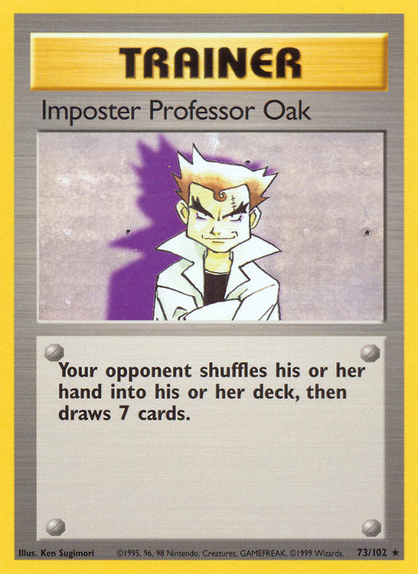 Base set Imposter Professor Oak #73/102 unlimited