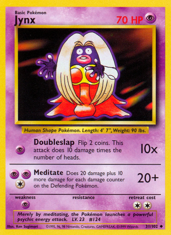 Base set Jynx #31/102 unlimited