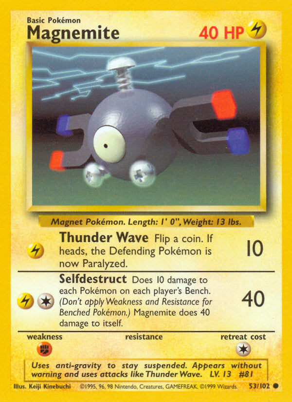Base set Magnemite #53/102 unlimited