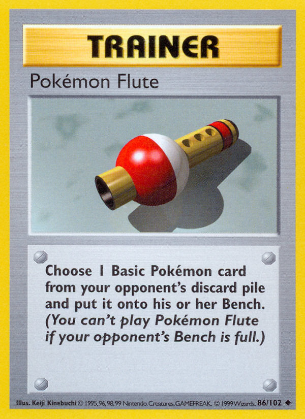 Base set Pokémon Flute #86/102 shadowless