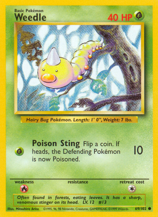 Base set Weedle #69/102 unlimited