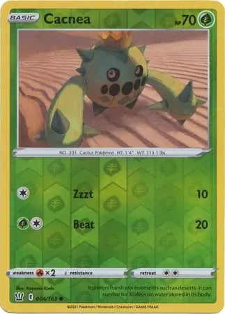 Battle Styles Cacnea #4/163 reverse holo