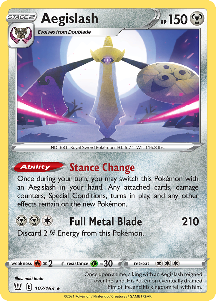 Battle Styles Holo Aegislash #107/163